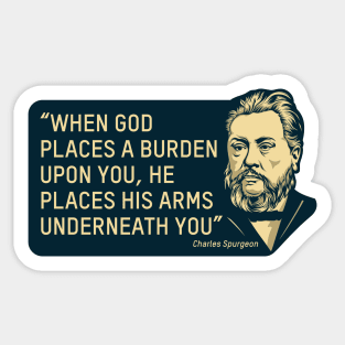 Quote by theologian and preacher Charles Spurgeon Sticker